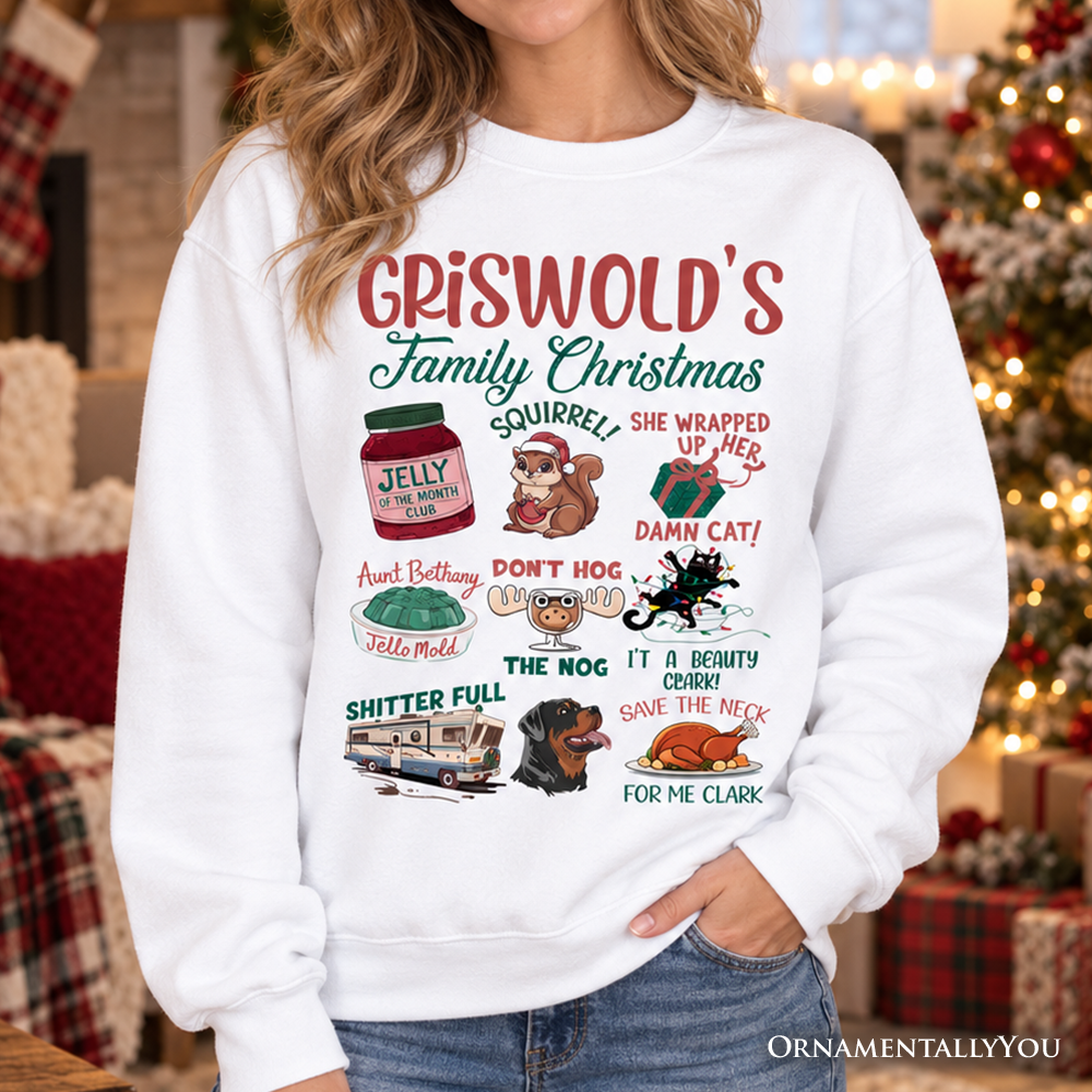 Griswold's Family Christmas Sweatshirt, Funny Retro Vacation Movie Quote Sweater