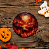 Fiery Hellscape Dante's Inferno Ceramic Ornament, Painting Halloween Gift And Decor