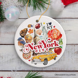 Unique NYC Vibes Artwork Christmas Ornament