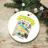 Artistic New Mexico State Themes and Landmarks Christmas Ornament