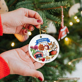 Artistic Vermont State Themes and Landmarks Christmas Ornament