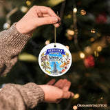 Artistic Nebraska State Themes and Landmarks Christmas Ornament