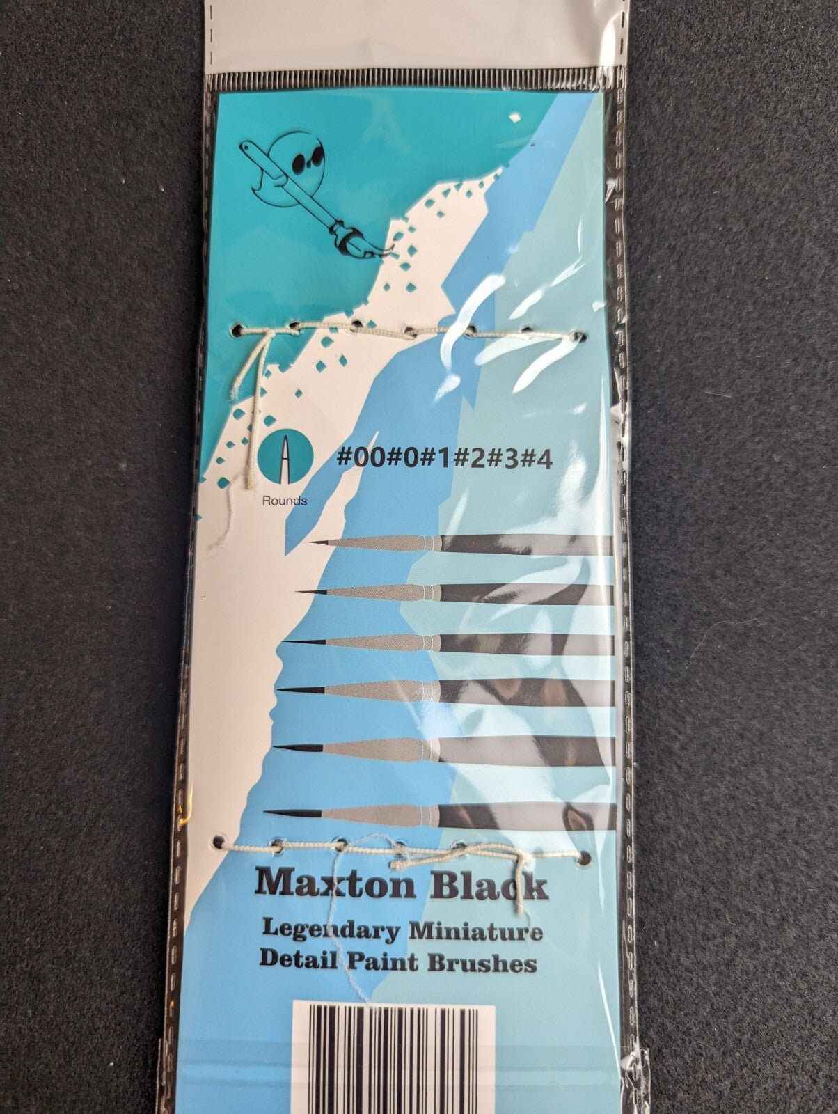 SleepwalkAir: Ghost Brush - Maxton Black - Legendary Miniature Detail Brush Set (6)