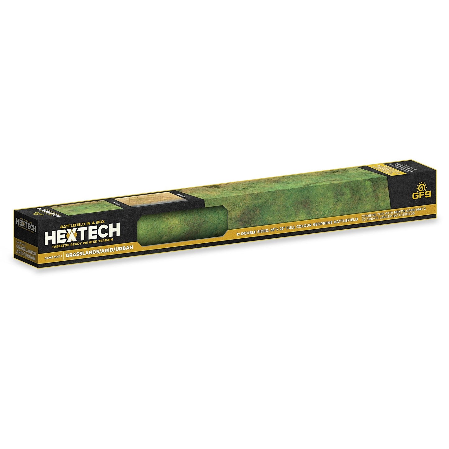 Battlefield in a Box: HexTech - Game Mat 1 - Grasslands/Arid/Urban