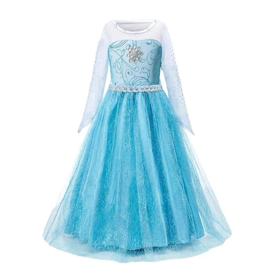 Girls Princess Dress Kids Cinderella Snow White Aurora Sofia Rapunzel Cinderella Halloween Costume