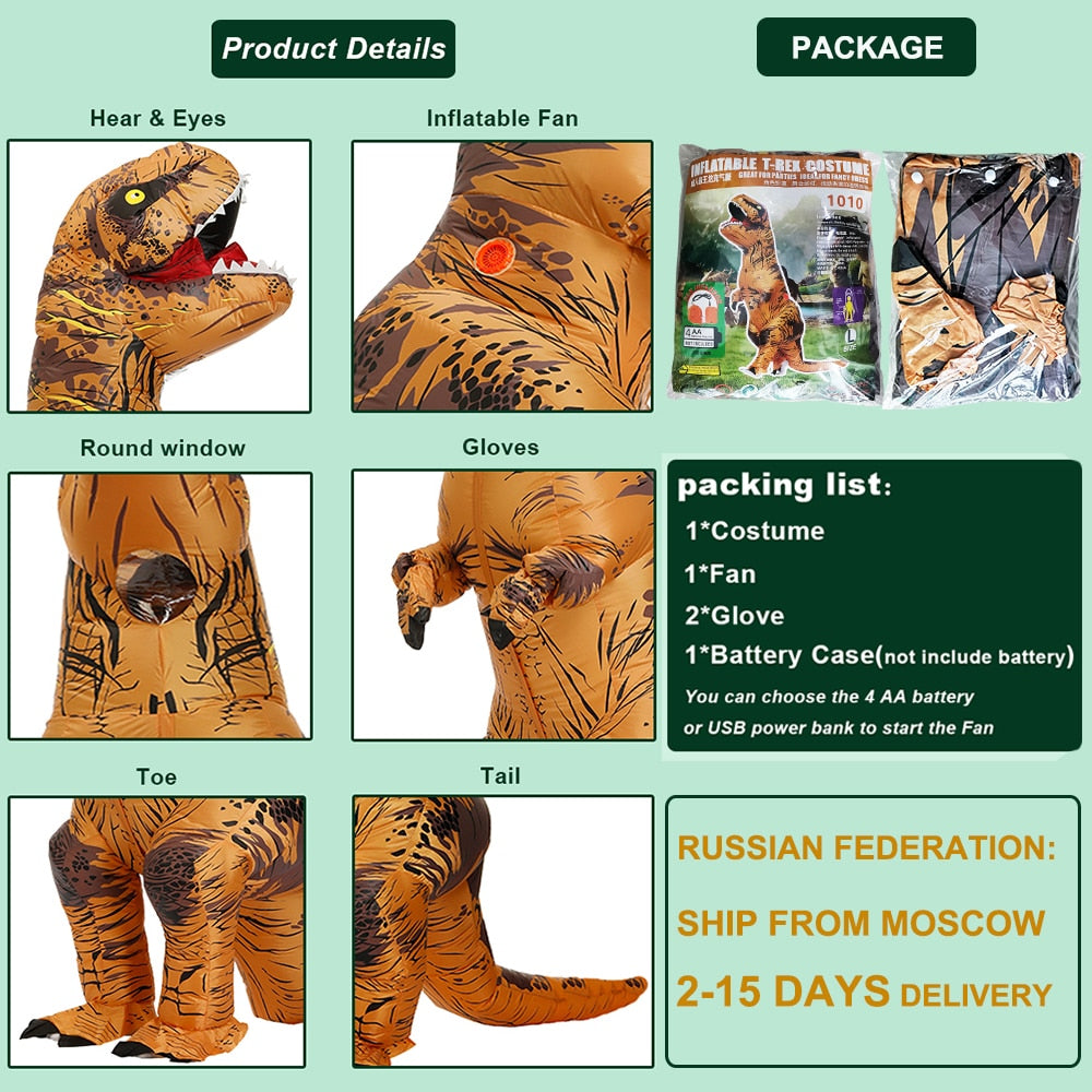Halloween T-Rex Dinosaur Inflatable Costume