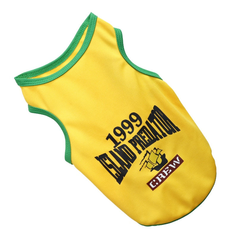 Summer Dog Breathable Basketball Jersey Clothes