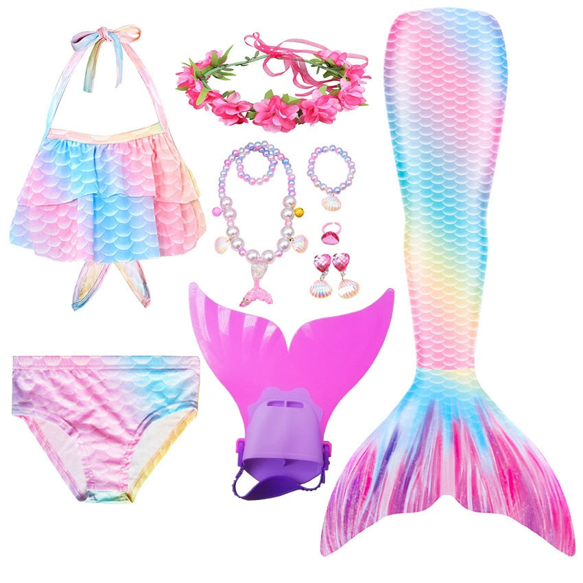 Swimming Mermaid Tail Girls Costume