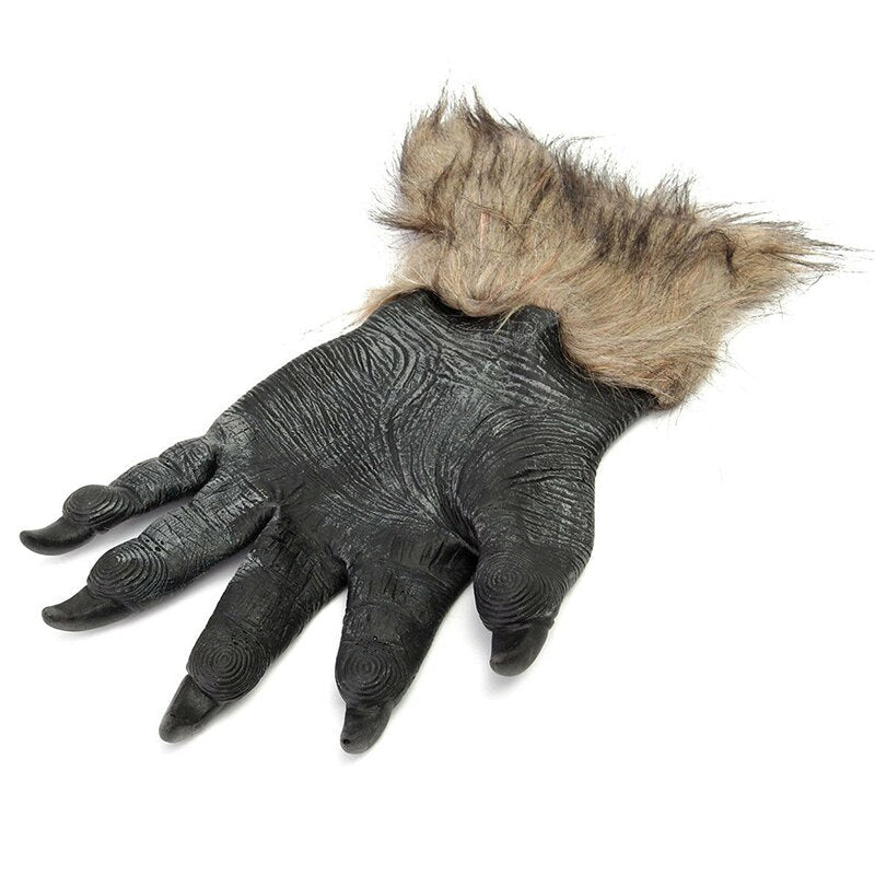 Halloween Latex Rubber Wolf Head Hair