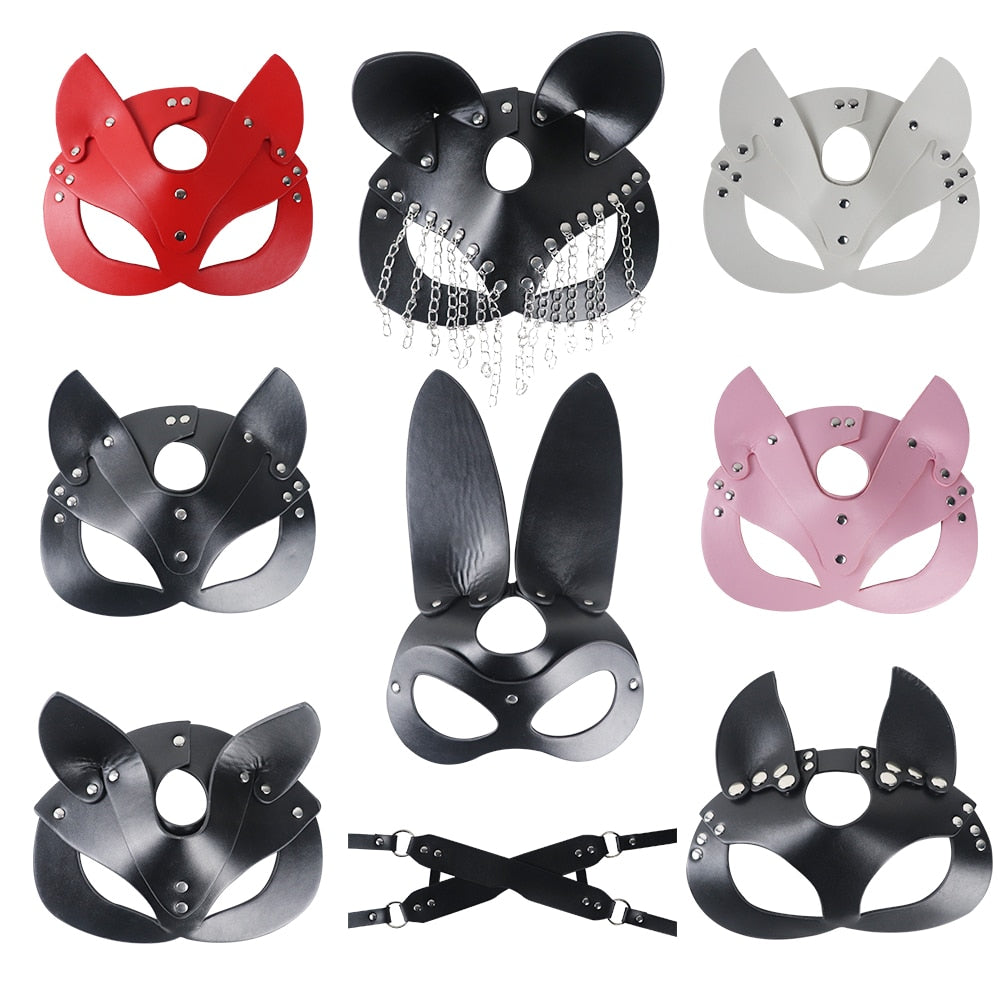 Bunny Girl Sexy Leather Mask
