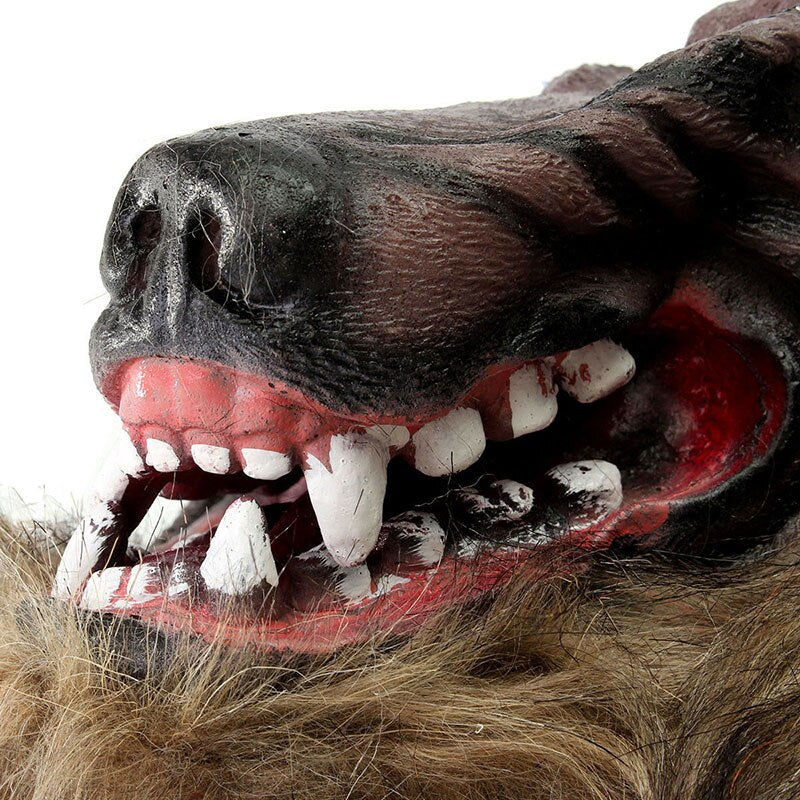Halloween Latex Rubber Wolf Head Hair