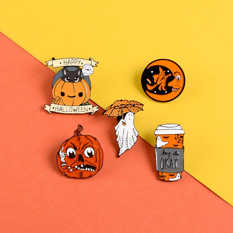 Happy Halloween Enamel Pin Trick