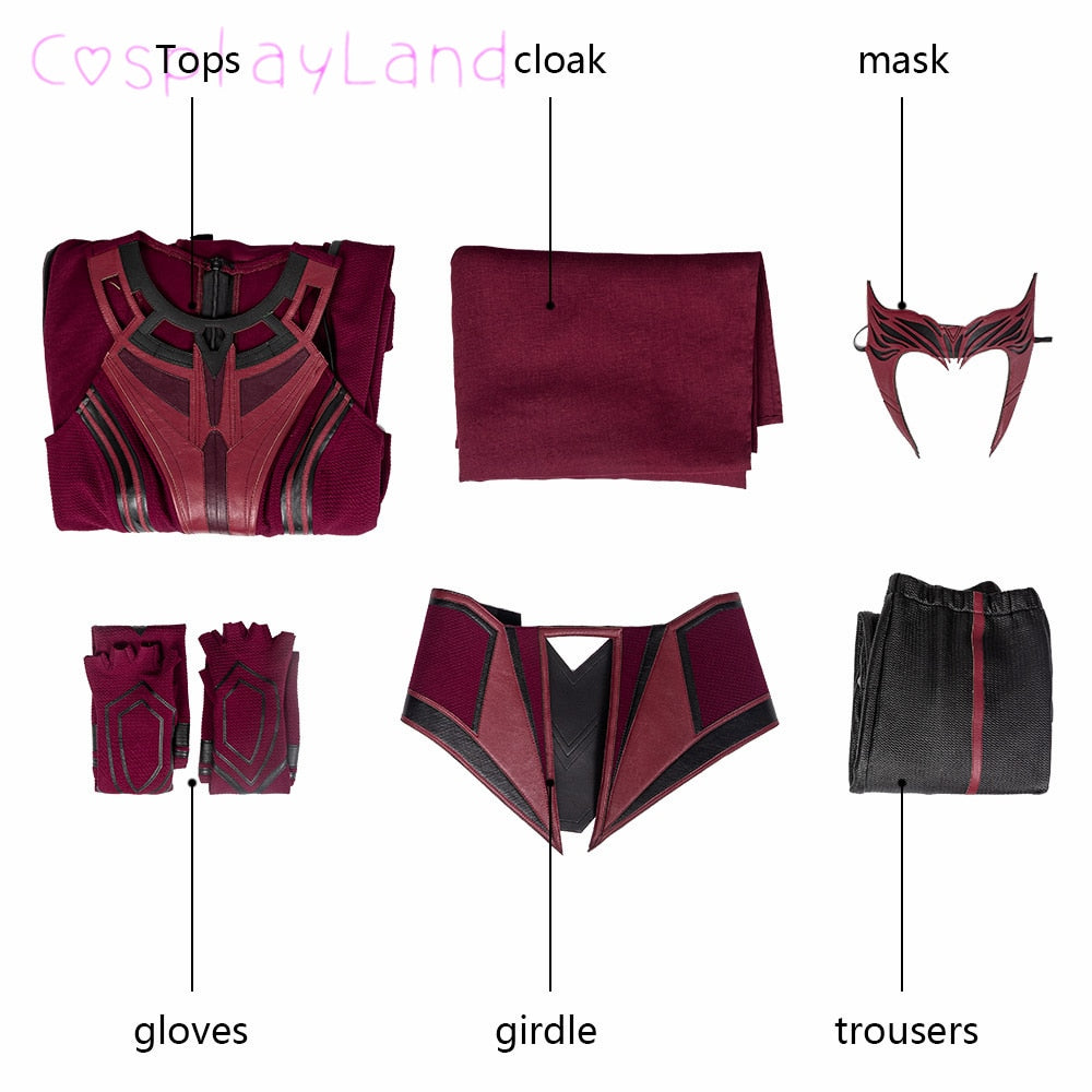Wanda Superheroine Scarlet Cosplay Witch Costume
