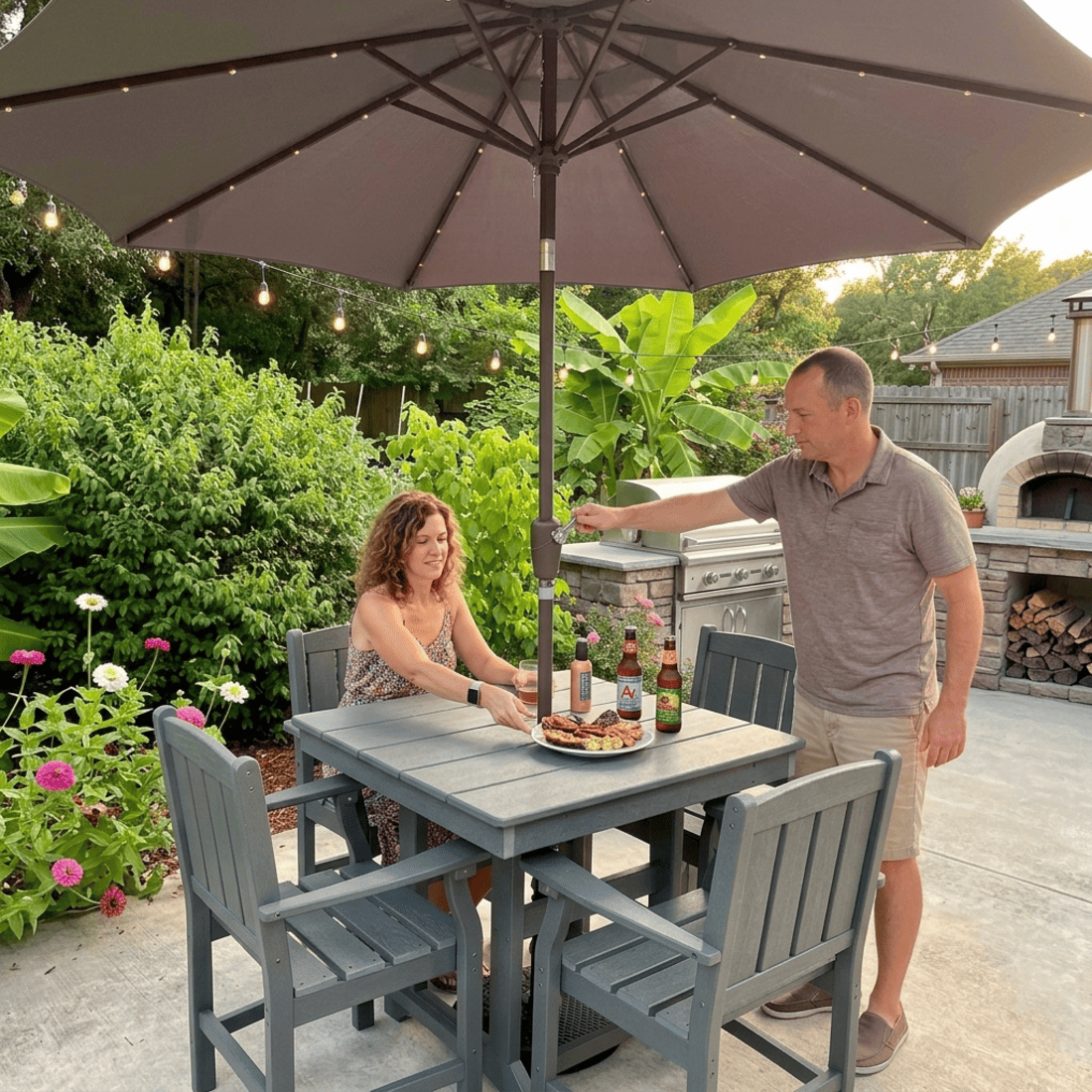 Corex HDPE Outdoor Dining Set, 5-Piece