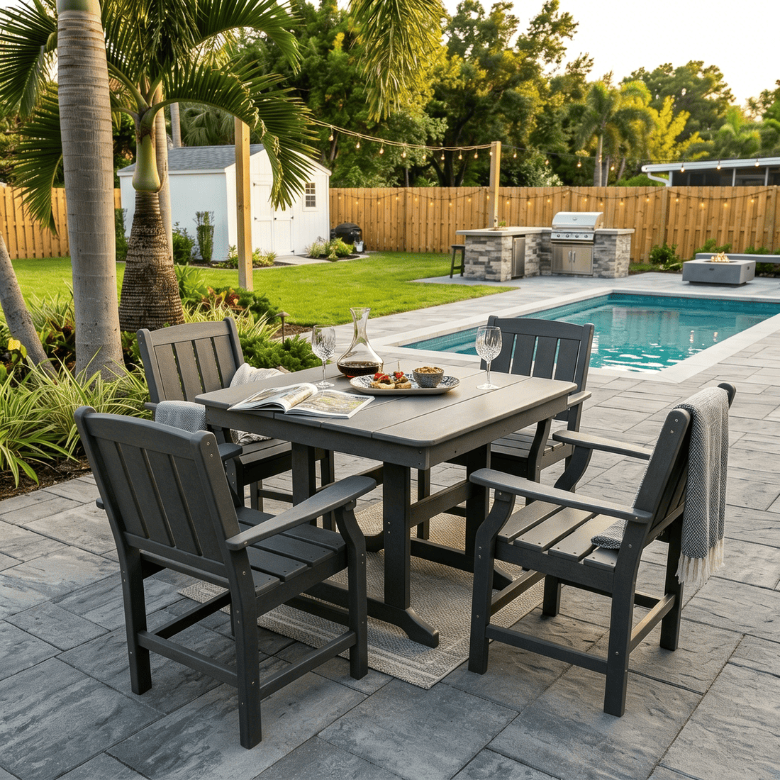 Corex HDPE Outdoor Dining Set, 5-Piece