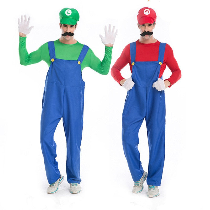 Super Game Cosplay Costume Luigi Bros Plumber