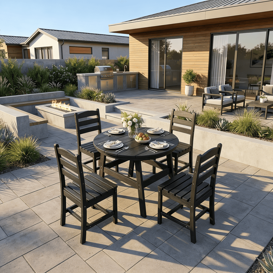Corex HDPE Outdoor Dining Set, 5-Piece