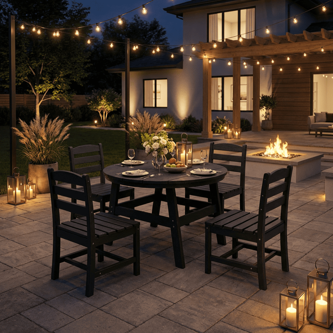 Corex HDPE Outdoor Dining Set, 5-Piece