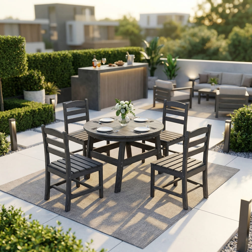 Corex HDPE Outdoor Dining Set, 5-Piece