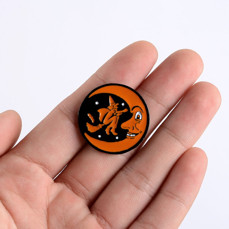 Happy Halloween Enamel Pin Trick