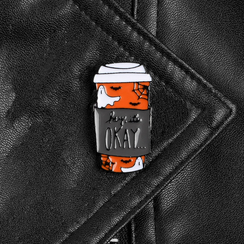 Happy Halloween Enamel Pin Trick