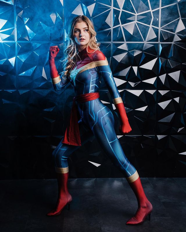 Carol Danvers Cosplay Girls Bodysuit
