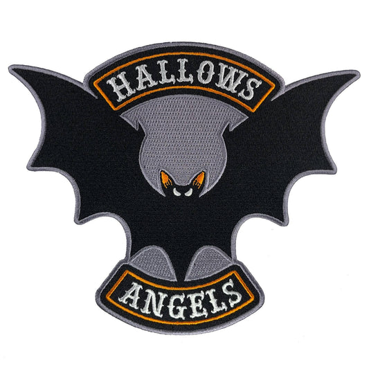 Hallows Angels Vampire Bat Halloween Biker Patch: Iron-on