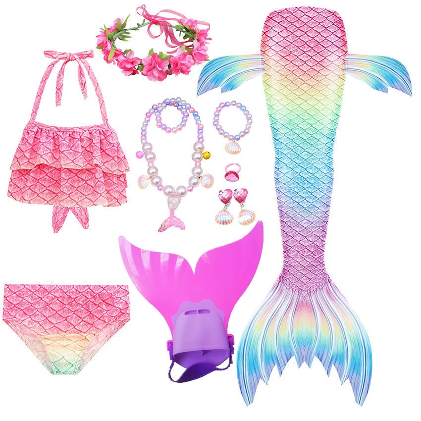 Swimming Mermaid Tail Girls Costume