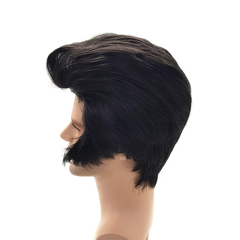 Elvis Presley Black Cosplay Wig for Men