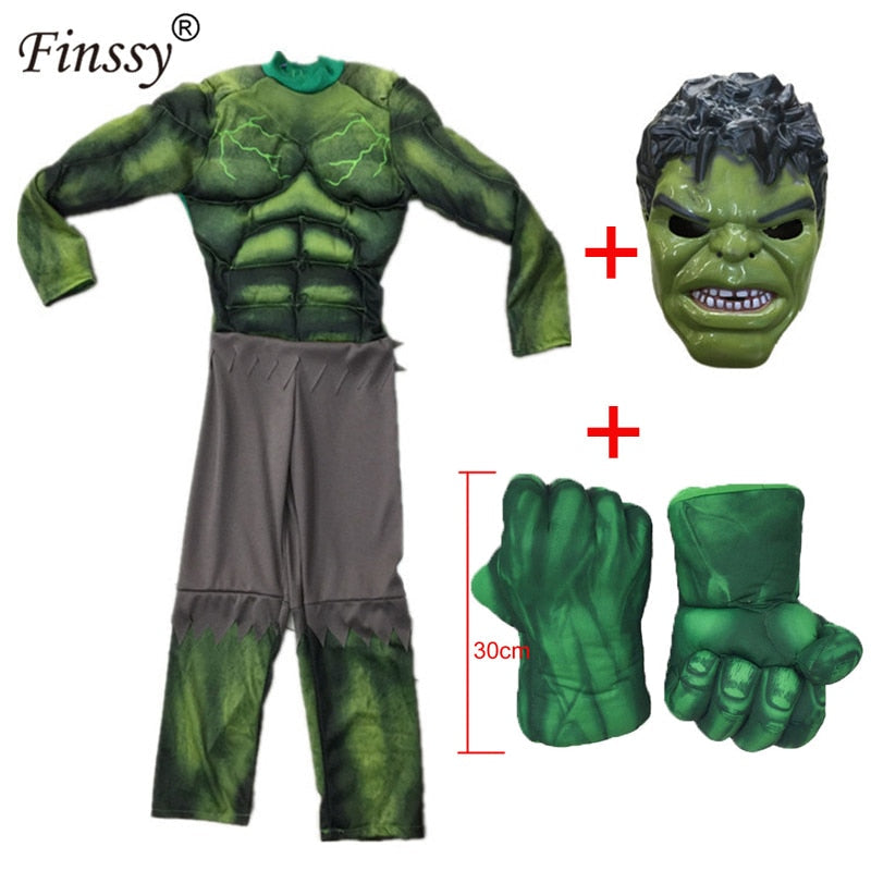 Halloween Green Hulking Costume with Mask