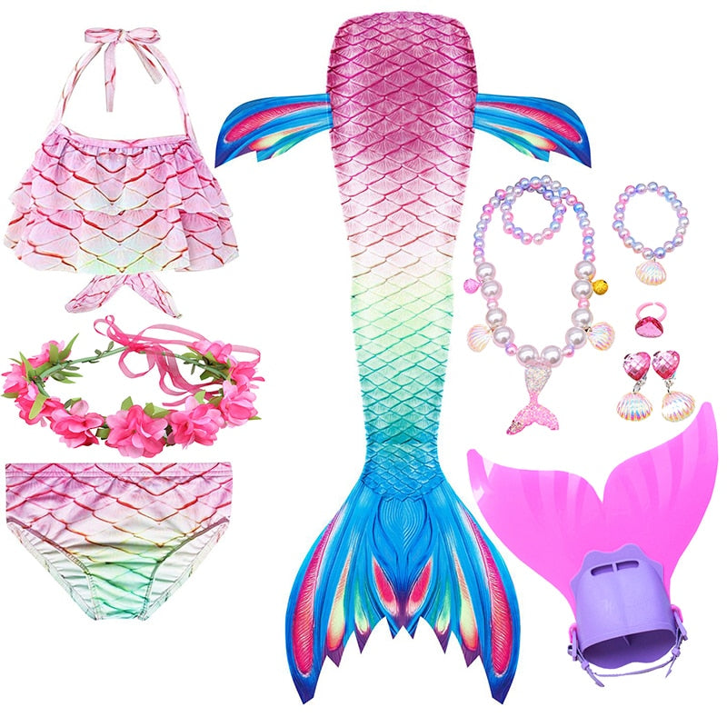 Swimming Mermaid Tail Girls Costume