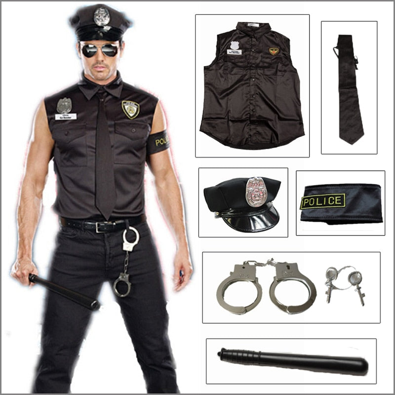 America U.S. Police Dirty Cop Officer Costume