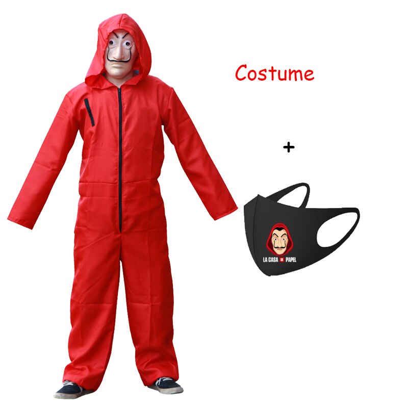 Halloween Hooded Money Heist Party Costume