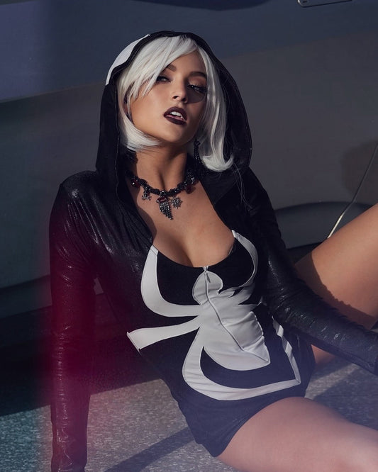 Web Spinner Hooded Romper Costume
