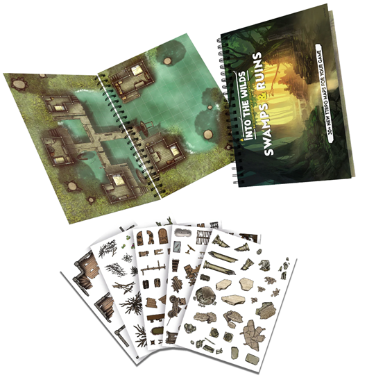 Into the Wilds Battlemap Books: Swamps & Ruins