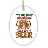 It’s the Most Wonderful Time for a Beer Festive Party Themed Christmas Ornament