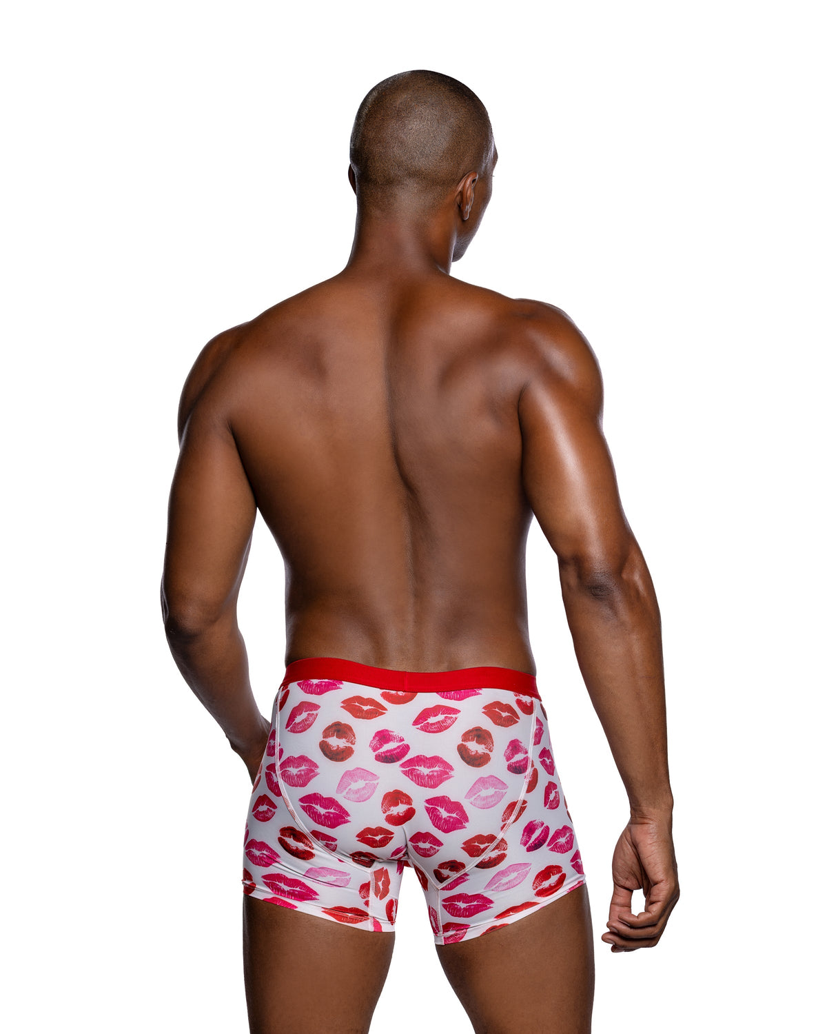 Sweet Smooch Men's Lipstick Kiss Print Modal Boxer Briefs
