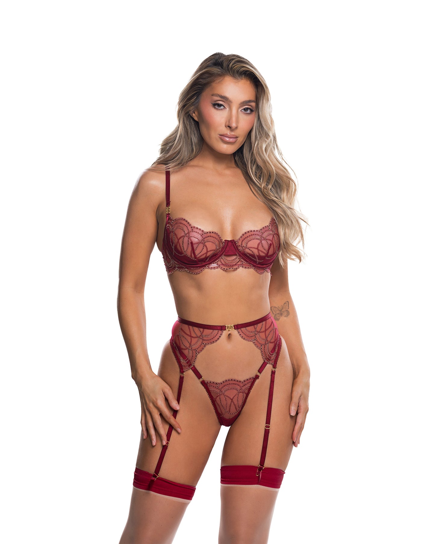Beaded Belle 3-Piece Garter Set