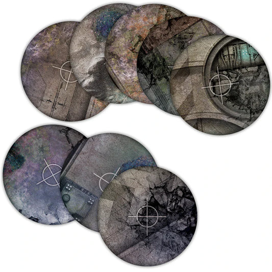 Terrain Crate: Objective Templates - 40mm + 6″ diameter - Grimdark