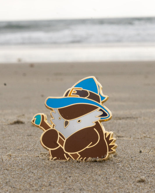 Baby Bestiary: Owlbear Wizard Enamel Pin - Ready to Cast!