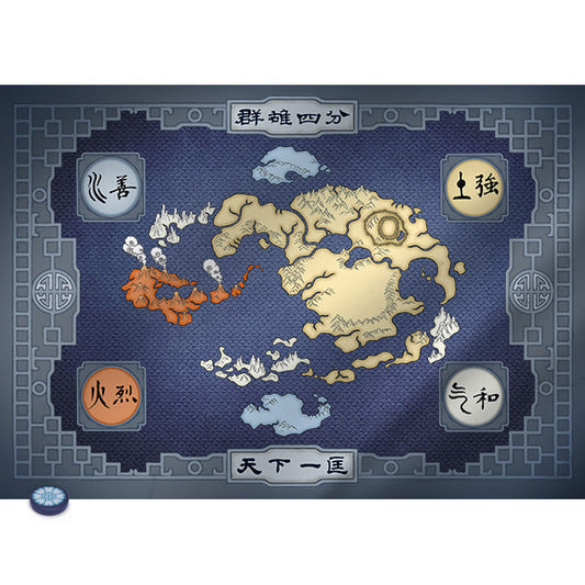 Avatar Legends: The Roleplaying Game Four Nations Cloth Map & Pai Sho Tile