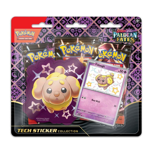 Pokemon: Scarlet & Violet - Paldean Fates Tech Sticker Collection - Shiny Fidough