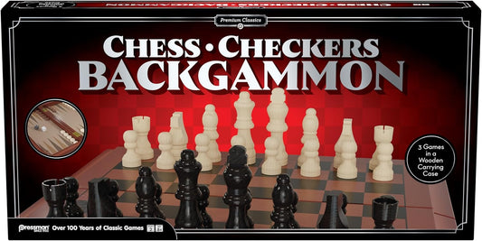Pressman Premium Classics: Chess, Checkers, Backgammon