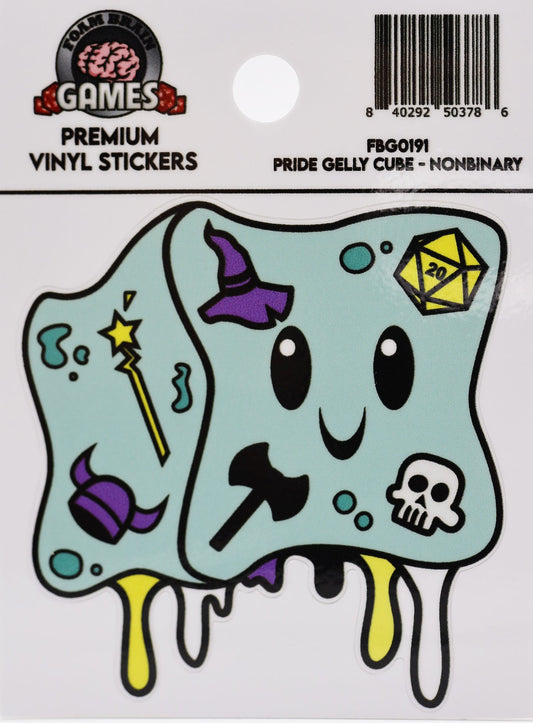 Pride Gelly Cube Sticker: Nonbinary