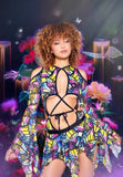 Spandex/Mesh Flow Bodysuit