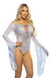 Fishnet/Mesh Sequin Flair Sleeve Top