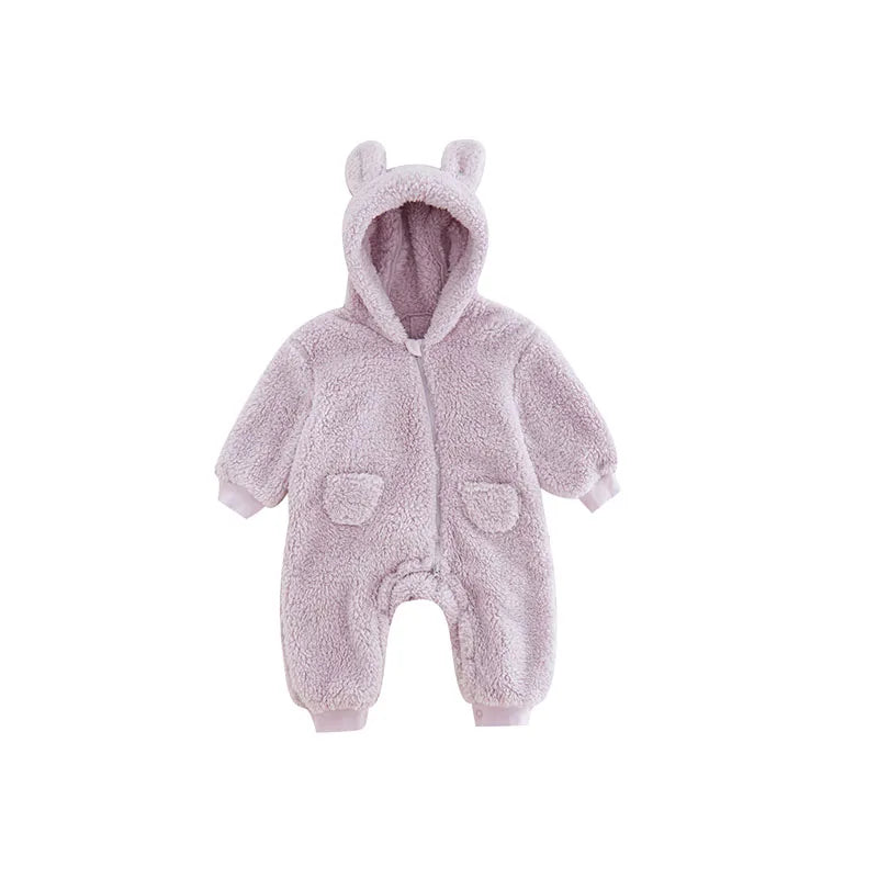 Newborn Baby Rompers Spring Autumn Warm Fleece Baby Costume
