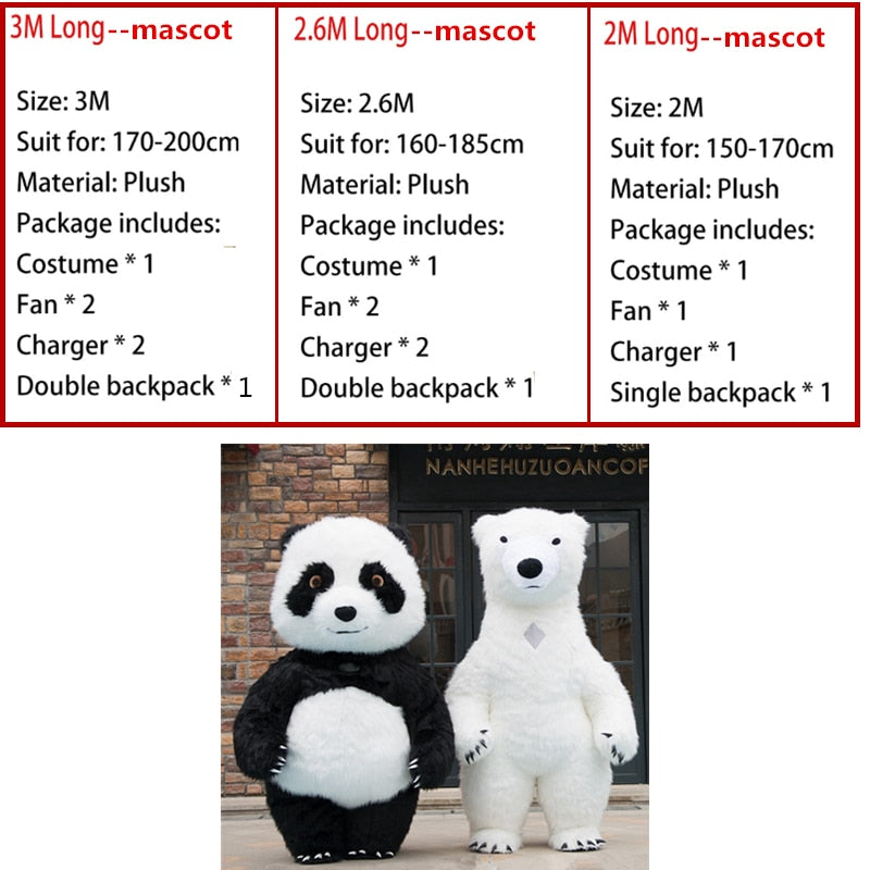 Cute Giant Panda Inflatable Costume