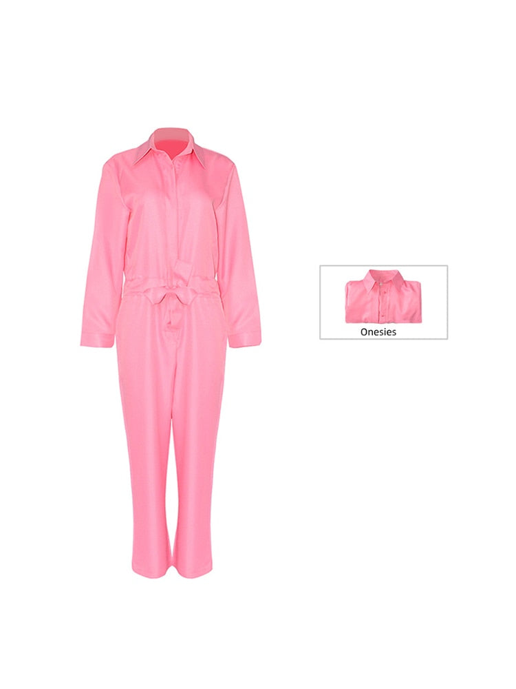 Margot Robbie Barbie Pink Cosplay Halloween Movie Uniform