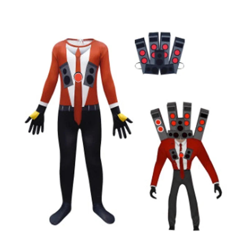 Anime Skibidi Toilet Cosplay Audio Man Camera Man Tv Man Costume